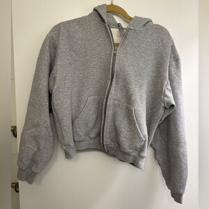 SKIMS COTTON FLEECE CLASSIC ZIP UP HOODIE